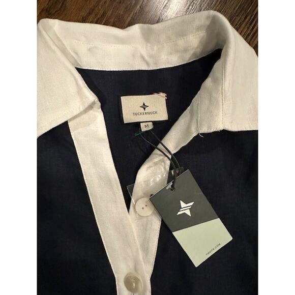 Tuckernuck Navy & White Collier Tunic Dress, Women's Medium 8-10, NWT - Picture 2 of 5